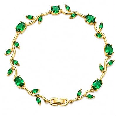 Botanical Gold-Plated Crystal Tulip Bracelet