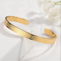 Ayat-ul-Kursi Engraved Gold-Tone Cuff Bracelet