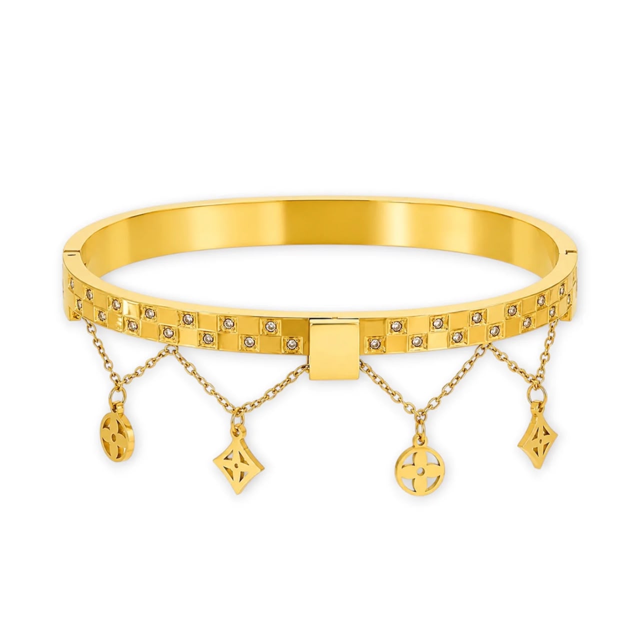 Golden Charm Luxe Pave-Set Bracelet